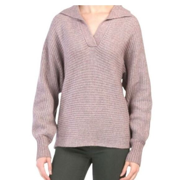 Cupcakes And Cashmere Shawl Collar Knit Puff‎ Sleeves Sweater Size Medium - Picture 7 of 7